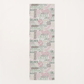 Yoga State of Mind-Handschrift Yoga Wort Collage Yogamatte