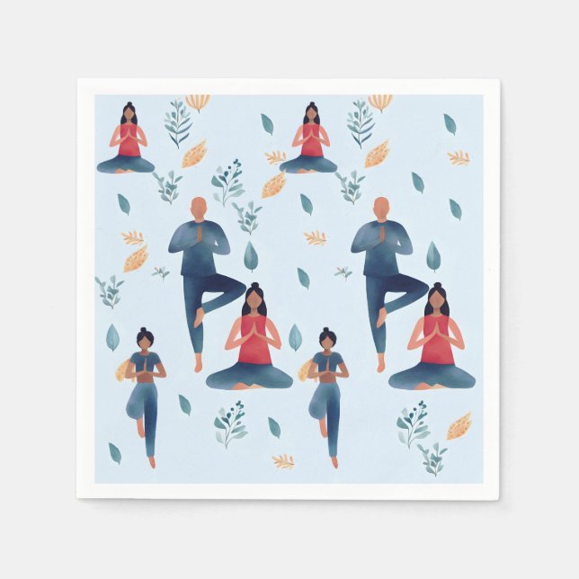 Yoga-Stimmung  Serviette (Vorderseite)