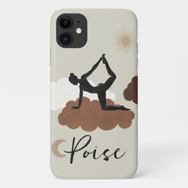 Yoga Stretch Pose Silhouette für Gesundheit Sonnen Case-Mate iPhone Hülle (Rückseite)