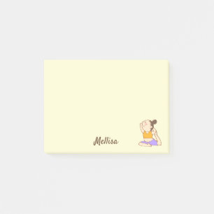 Yoga Stretches für Kinder untersuchen Ihren Namen  Post-it Klebezettel
