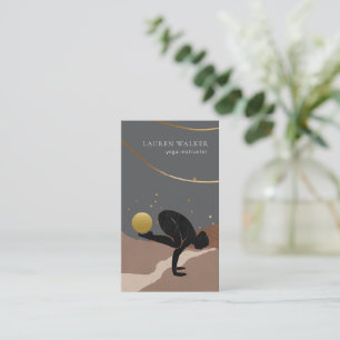 Yoga Studio Business Card Bohemisch Earth Tones Visitenkarte