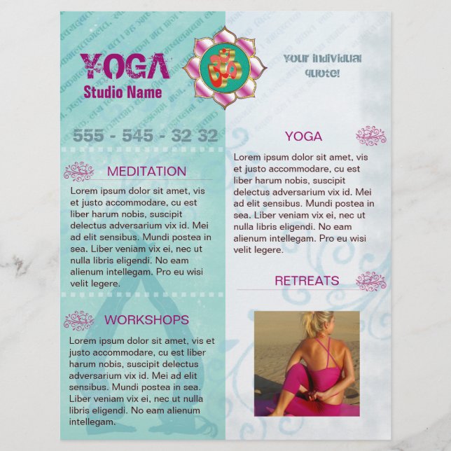 Yoga Studio - Flyer (Vorne)