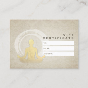 YOGA Studio Geschenkgutachten Einfache Pose ZEN-Sy Rabattkarte