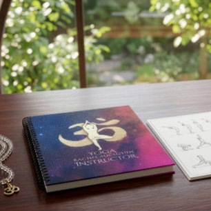 Yoga-Studio-Inder Meditation Pose OM-Symbol Notizbuch