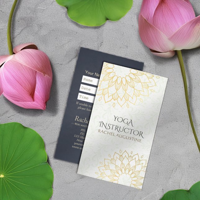 YOGA Studio Instructor Ernennung Gold Mandala Terminkarte (Von Creator hochgeladen)