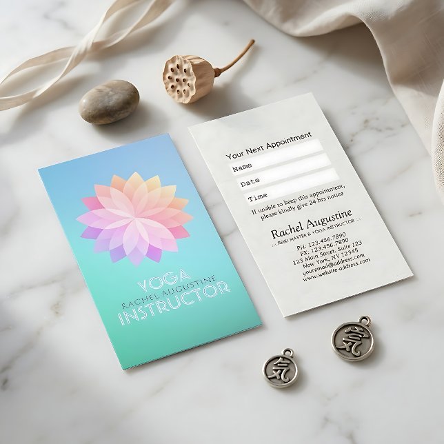 YOGA Studio Instructor Ernennung Lotus Mandala Terminkarte (Von Creator hochgeladen)