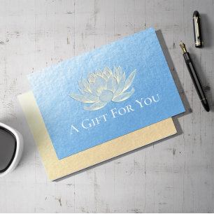 YOGA Studio Instructor Geschenkgutschein Gold Lotu Rabattkarte