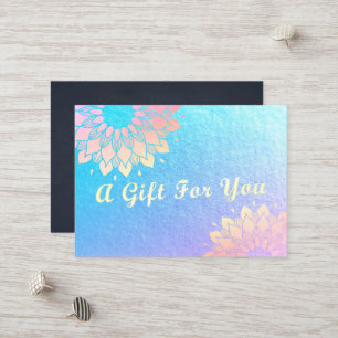 Yoga Studio Instructor Mandala Geschenkzertifikat Rabattkarte