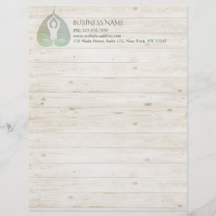 Yoga Studio Instructor Meditor Pose Bodhi Leaf Briefbogen
