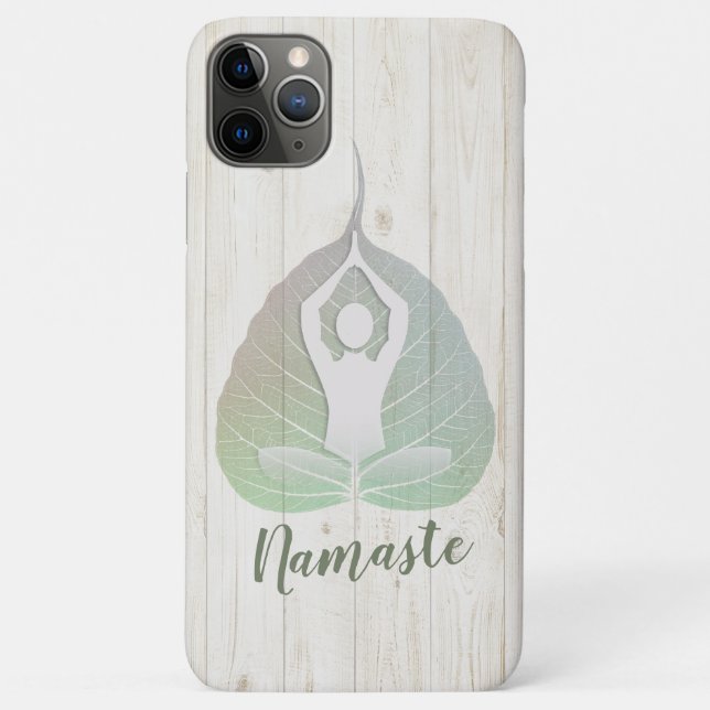 Yoga Studio Instructor Meditor Pose Bodhi Leaf Case-Mate iPhone Hülle (Rückseite)