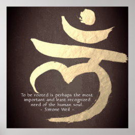 Yoga Studio Instructor Root Chakra Mantra LAM Zeic Poster