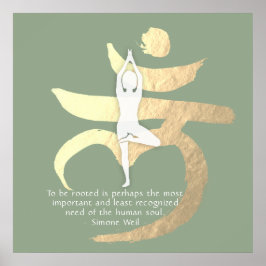 Yoga Studio Instructor Root Chakra Mantra LAM Zeic Poster
