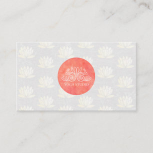 Yoga Studio Logo Lotus Blume Muster Visitenkarte