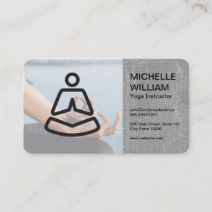 Yoga-Studio-Logo Meditierende Frau Visitenkarte