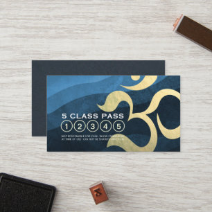 Yoga Studio Meditation Instructor 5 Class Pass OM Treuekarte