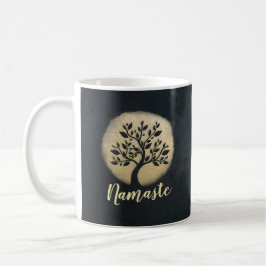 Yoga Studio Meditation Instructor Black Gold Tree Kaffeetasse