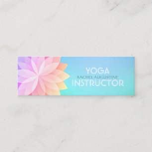 YOGA Studio Meditation Instructor Colorful Mandala Mini Visitenkarte
