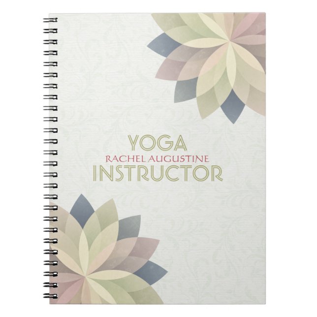 YOGA Studio Meditation Instructor Colorful Mandala Notizblock (Vorderseite)