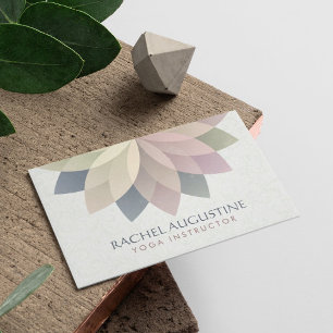 YOGA Studio Meditation Instructor Colorful Mandala Visitenkarte