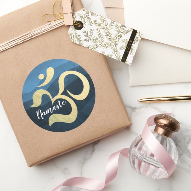 Yoga Studio Meditation Instructor Life Coach OM Cl Runder Aufkleber (Schenken)