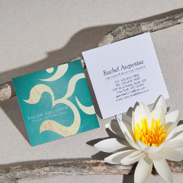 Yoga Studio Meditation Instructor Life Coach OM Quadratische Visitenkarte