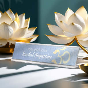 Yoga Studio Meditation Instructor Life Coach OM Schreibtischnamensplakette