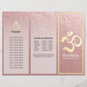 Yoga Studio Meditation Instructor OM Signing Tri-F