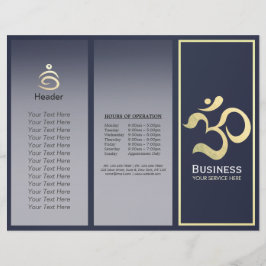 Yoga Studio Meditation Instructor OM Signing Tri-F