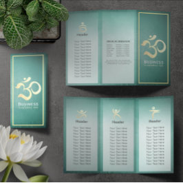 Yoga Studio Meditation Instructor OM Signing Tri-F