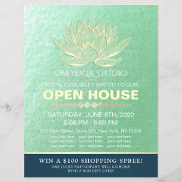 YOGA Studio Meditation Instructor Open House Lotus Flyer