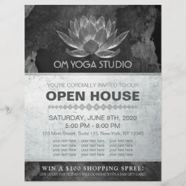 YOGA Studio Meditation Instructor Open House Lotus Flyer