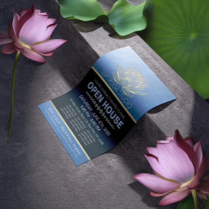 YOGA Studio Meditation Instructor Open House Lotus Flyer