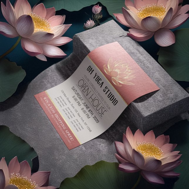 YOGA Studio Meditation Instructor Open House Lotus Flyer (Von Creator hochgeladen)