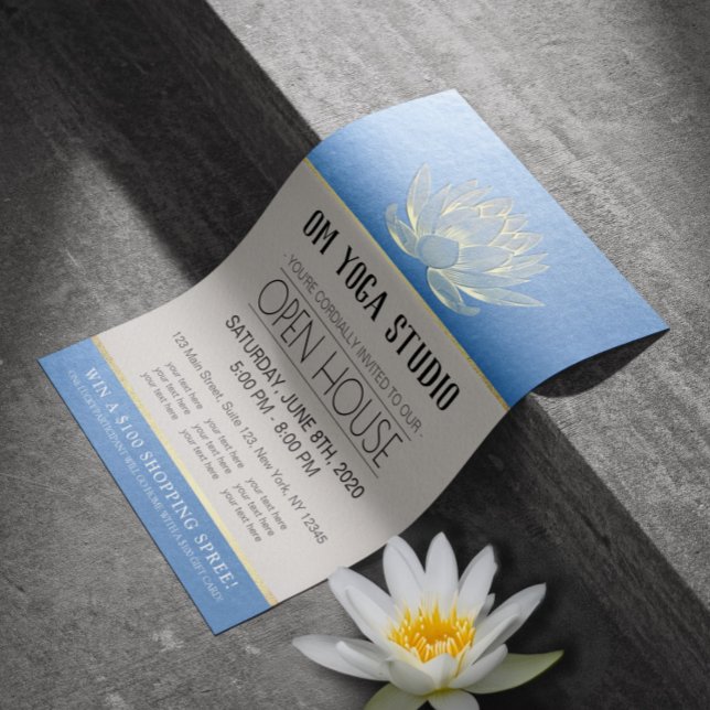 YOGA Studio Meditation Instructor Open House Lotus Flyer (Von Creator hochgeladen)