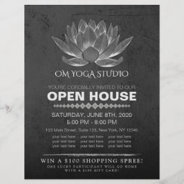 YOGA Studio Meditation Instructor Open House Lotus Flyer