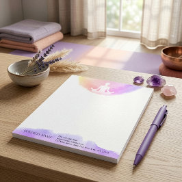 Yoga Studio Meditation Instructor Sukhasana Pose Notizblock