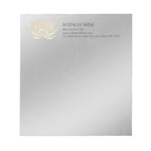 YOGA Studio Meditation Reiki Instructor Gold Lotus Notizblock