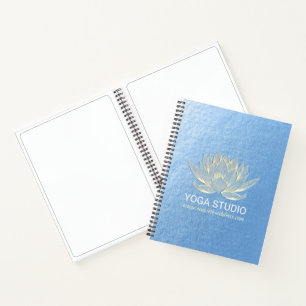 YOGA Studio Meditation Reiki Instructor Gold Lotus Notizbuch