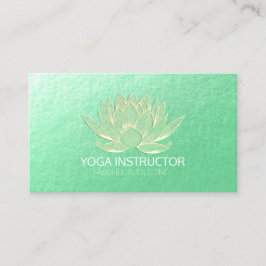 YOGA Studio Meditation Reiki Instructor Gold Lotus Terminkarte
