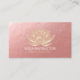 YOGA Studio Meditation Reiki Instructor Gold Lotus Terminkarte