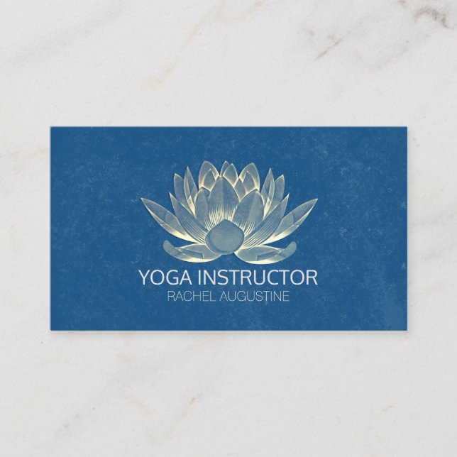 YOGA Studio Meditation Reiki Instructor Gold Lotus Terminkarte (Vorderseite)