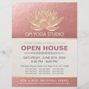 YOGA-Studio-Meditationslehrer Open House Lotus Flyer