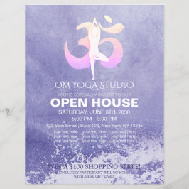 YOGA Studio Open House Mediation Pose Flyer
