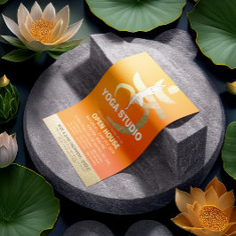 YOGA Studio Open House Meditation Root Chakra Sign Flyer