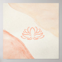 Yoga Studio Poster, Zen Poster, Lotus Blume