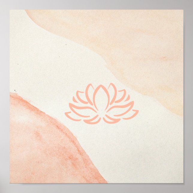 Yoga Studio Poster, Zen Poster, Lotus Blume Poster (Vorne)