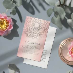 Yoga Studio Rose Gold Mandala Class Treue