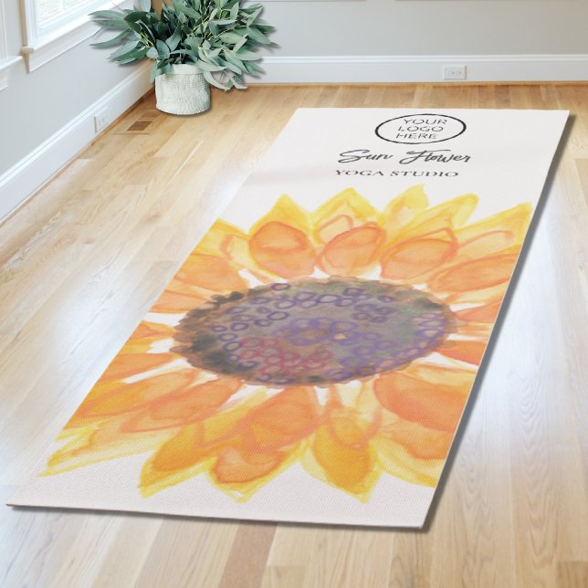 Yoga Studio Round Logo Sonnenblume Yogamatte (Von Creator hochgeladen)