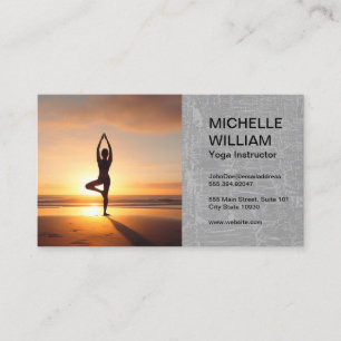 Yoga-Studio Sonnenaufgang Hintergrund Gesundhe Visitenkarte