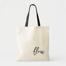 Yoga-Studio-Tasche Flow Schrift Schwarz Canvas    